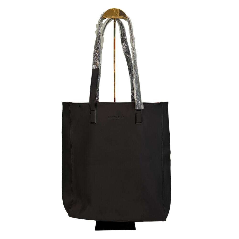 Givenchy Parfums Shoulder Tote Bag Womens Faux Leather Black Open Top Travel